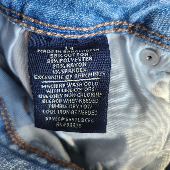 U.S. Polo Assn. Light Blue Denim Shorts Stretchy Comfortable Size 14, 6" Inseam - Picture 8 of 8